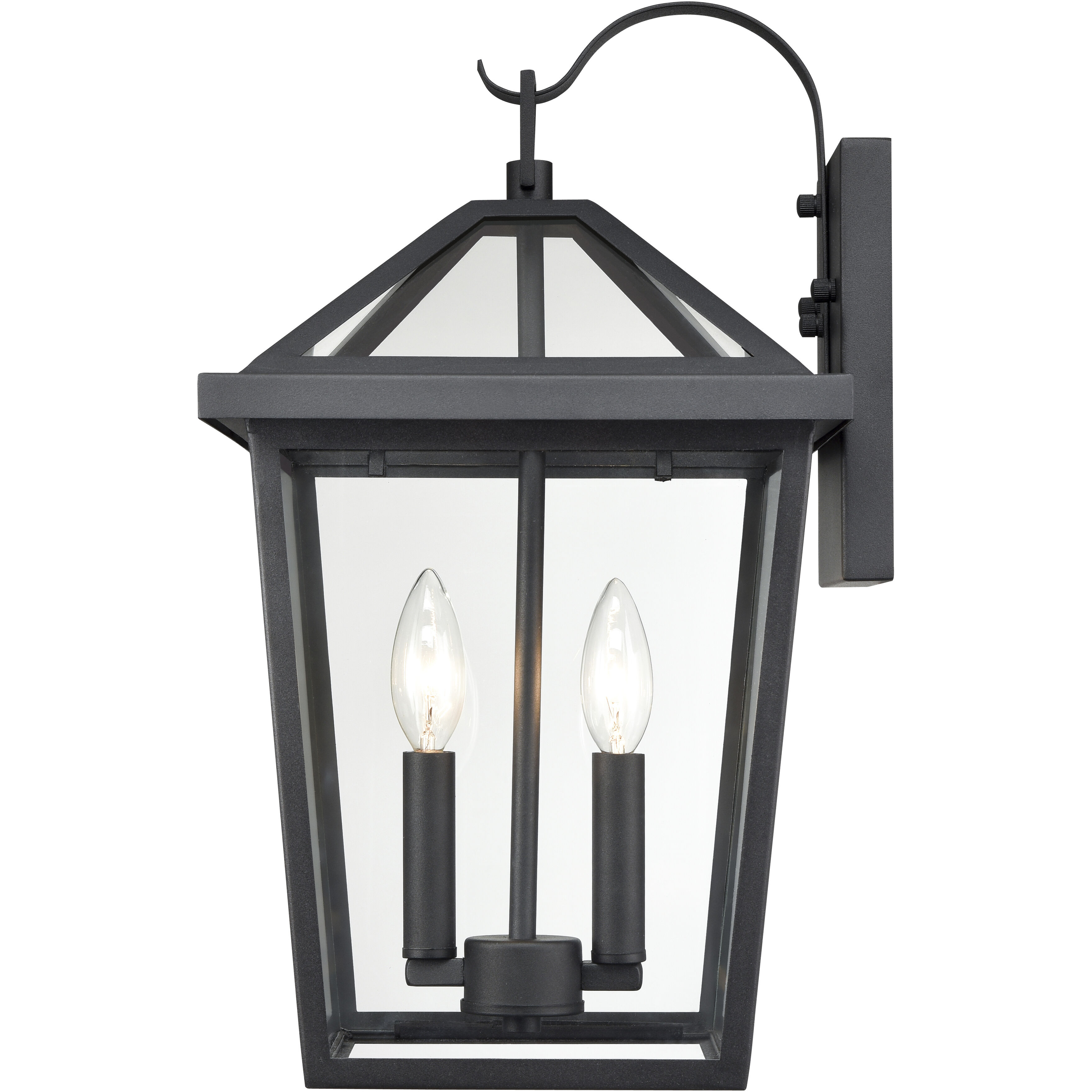 Mensun 2 Light 17.5 inch Textured Black Outdoor Wall Sconce